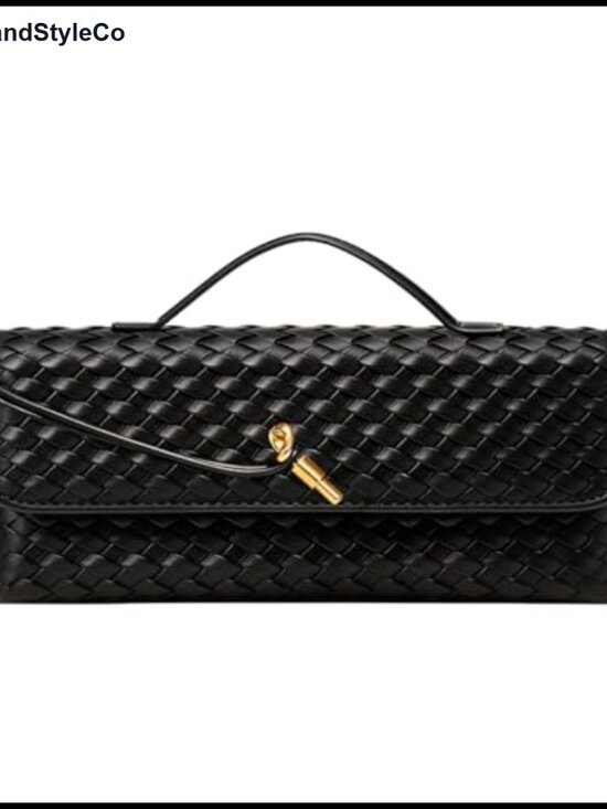 Handbags - Woven Handbag for Women PU Leather Evening Clutch Crossbody Shoulder Bag